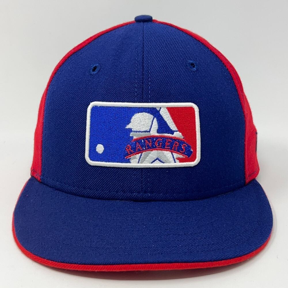 Texas Rangers Hat Baseball Cap Blue MLB Logo New Era 59Fifty Wool Fitted 7 1/2